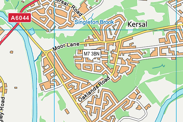 M7 3BN map - OS VectorMap District (Ordnance Survey)