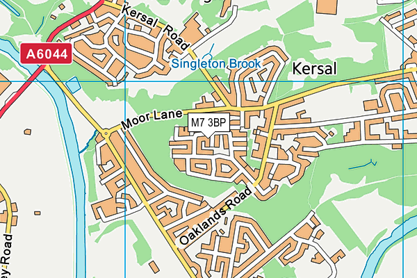 M7 3BP map - OS VectorMap District (Ordnance Survey)