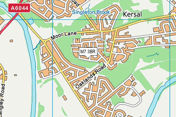 M7 3BR map - OS VectorMap District (Ordnance Survey)