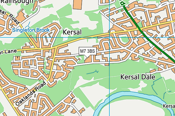 M7 3BS map - OS VectorMap District (Ordnance Survey)