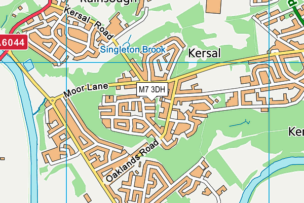 M7 3DH map - OS VectorMap District (Ordnance Survey)