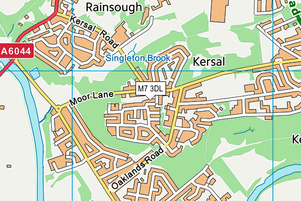 M7 3DL map - OS VectorMap District (Ordnance Survey)