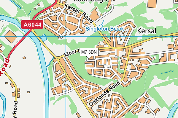 M7 3DN map - OS VectorMap District (Ordnance Survey)