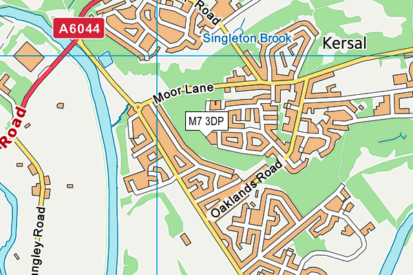 M7 3DP map - OS VectorMap District (Ordnance Survey)