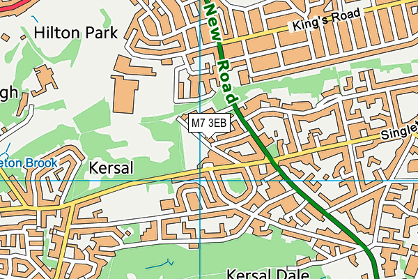 M7 3EB map - OS VectorMap District (Ordnance Survey)