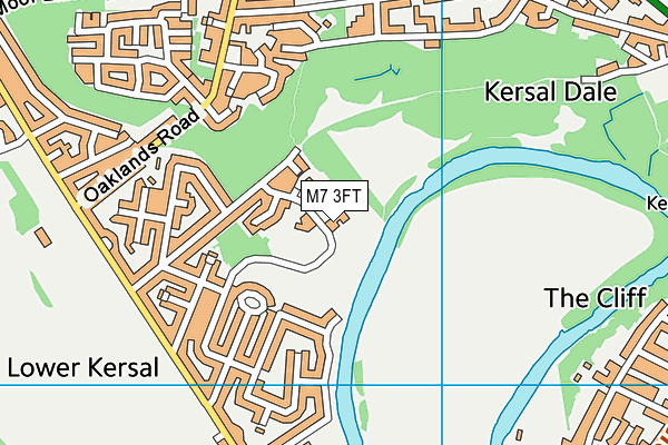M7 3FT map - OS VectorMap District (Ordnance Survey)