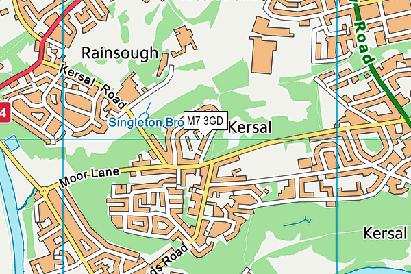 M7 3GD map - OS VectorMap District (Ordnance Survey)