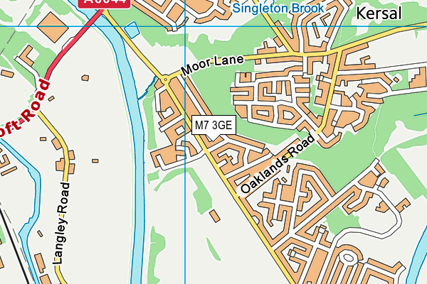 M7 3GE map - OS VectorMap District (Ordnance Survey)