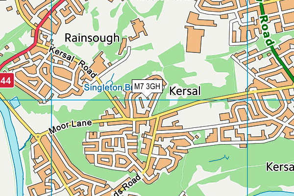 M7 3GH map - OS VectorMap District (Ordnance Survey)