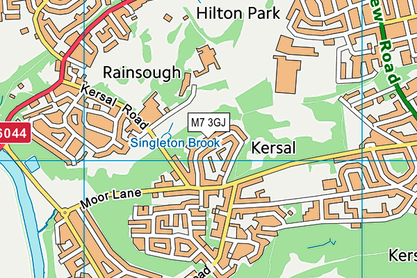 M7 3GJ map - OS VectorMap District (Ordnance Survey)