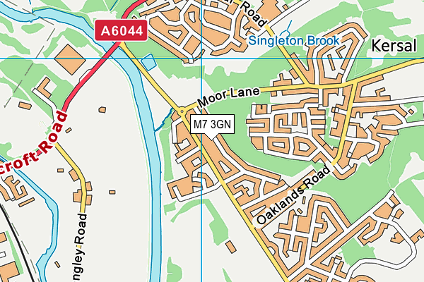 M7 3GN map - OS VectorMap District (Ordnance Survey)