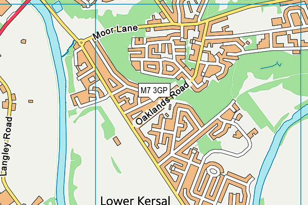 M7 3GP map - OS VectorMap District (Ordnance Survey)