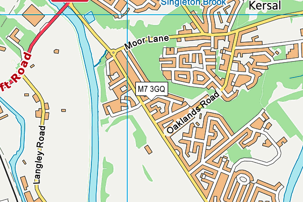 M7 3GQ map - OS VectorMap District (Ordnance Survey)