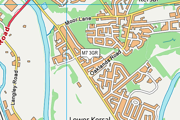 M7 3GR map - OS VectorMap District (Ordnance Survey)