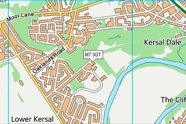 M7 3GT map - OS VectorMap District (Ordnance Survey)