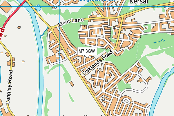 M7 3GW map - OS VectorMap District (Ordnance Survey)