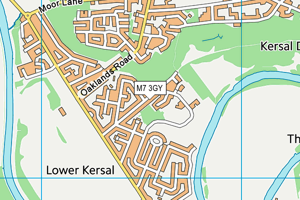 M7 3GY map - OS VectorMap District (Ordnance Survey)