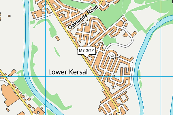 M7 3GZ map - OS VectorMap District (Ordnance Survey)