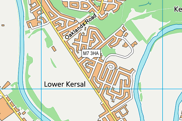 M7 3HA map - OS VectorMap District (Ordnance Survey)