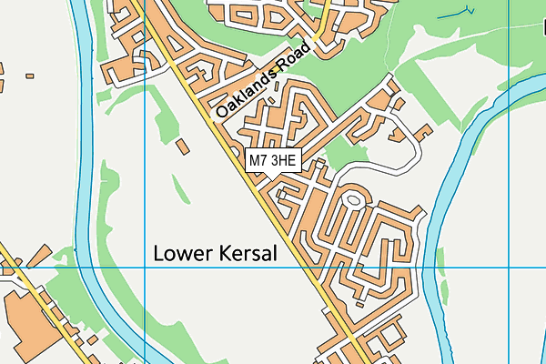 M7 3HE map - OS VectorMap District (Ordnance Survey)