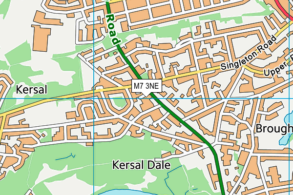 M7 3NE map - OS VectorMap District (Ordnance Survey)