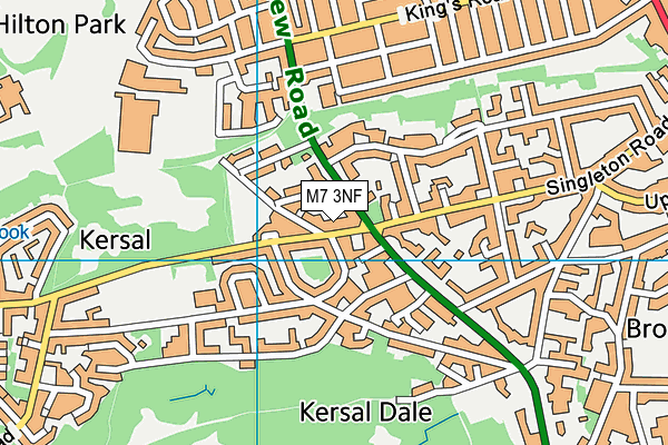 M7 3NF map - OS VectorMap District (Ordnance Survey)