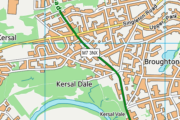 M7 3NX map - OS VectorMap District (Ordnance Survey)