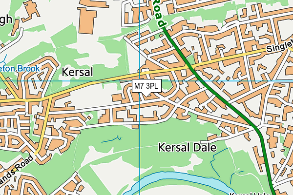 M7 3PL map - OS VectorMap District (Ordnance Survey)