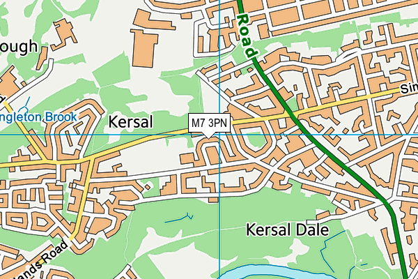 M7 3PN map - OS VectorMap District (Ordnance Survey)