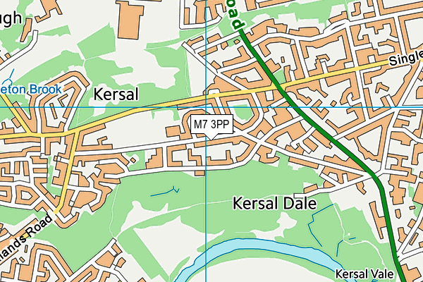 M7 3PP map - OS VectorMap District (Ordnance Survey)