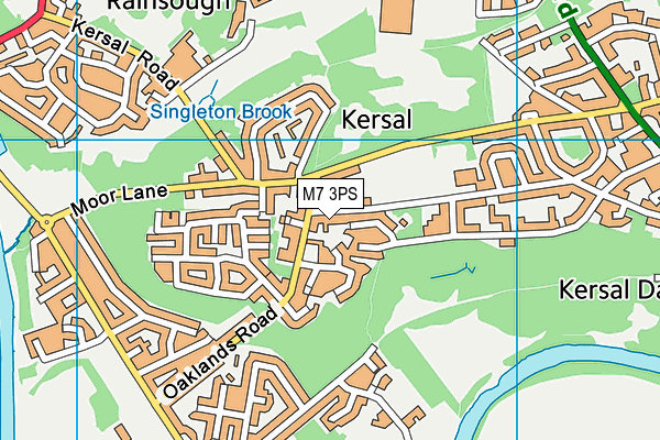 M7 3PS map - OS VectorMap District (Ordnance Survey)