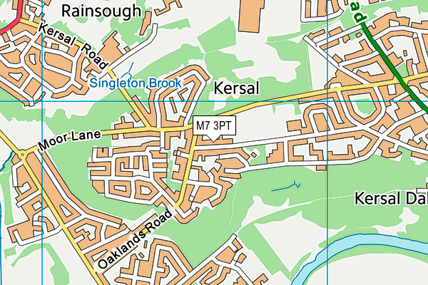 St Paul's CofE Primary School map (M7 3PT) - OS VectorMap District (Ordnance Survey)