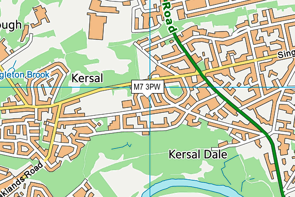 M7 3PW map - OS VectorMap District (Ordnance Survey)