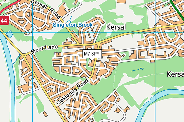 M7 3PY map - OS VectorMap District (Ordnance Survey)