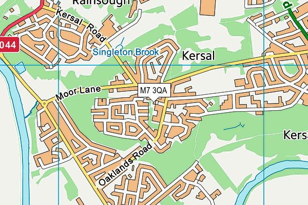 M7 3QA map - OS VectorMap District (Ordnance Survey)