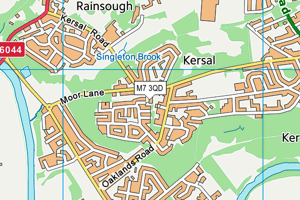 M7 3QD map - OS VectorMap District (Ordnance Survey)