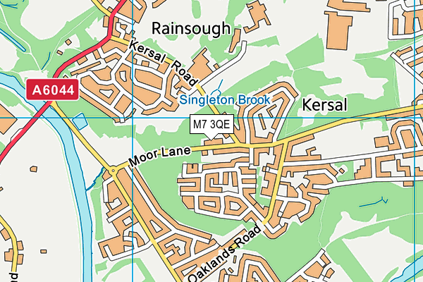 M7 3QE map - OS VectorMap District (Ordnance Survey)