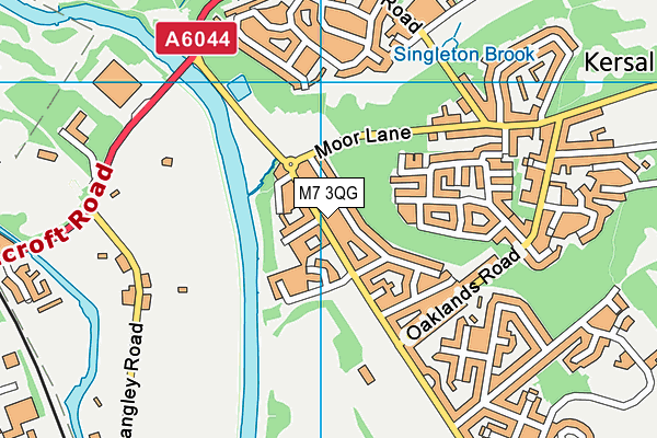 M7 3QG map - OS VectorMap District (Ordnance Survey)