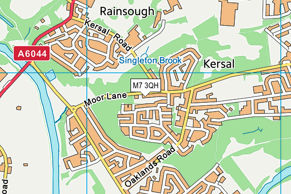 M7 3QH map - OS VectorMap District (Ordnance Survey)