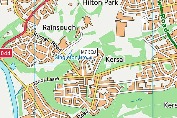 M7 3QJ map - OS VectorMap District (Ordnance Survey)