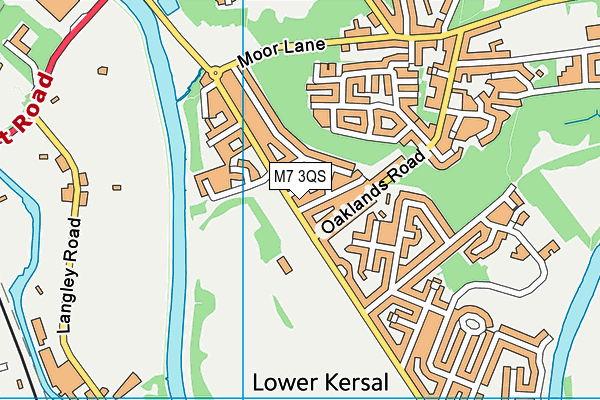 M7 3QS map - OS VectorMap District (Ordnance Survey)