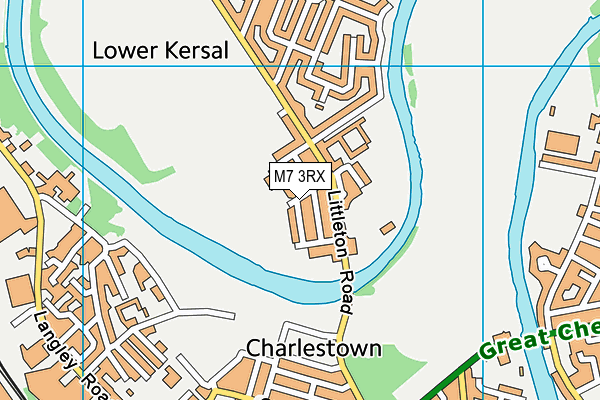 M7 3RX map - OS VectorMap District (Ordnance Survey)