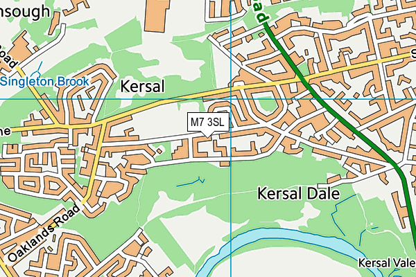 M7 3SL map - OS VectorMap District (Ordnance Survey)