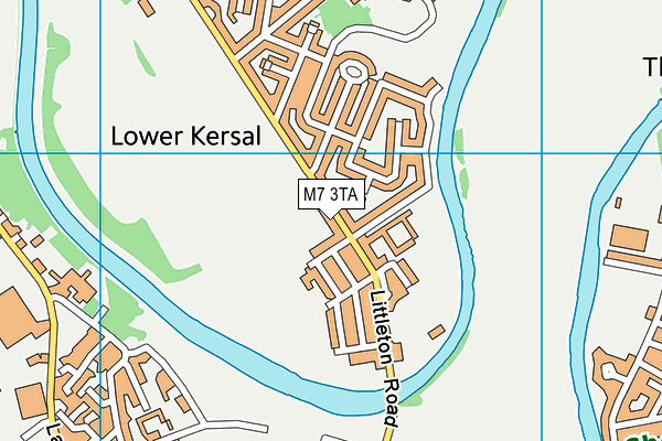 M7 3TA map - OS VectorMap District (Ordnance Survey)