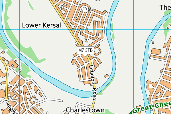 M7 3TB map - OS VectorMap District (Ordnance Survey)