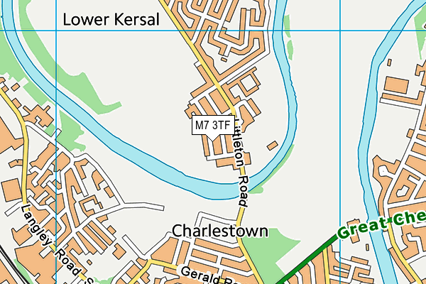 M7 3TF map - OS VectorMap District (Ordnance Survey)