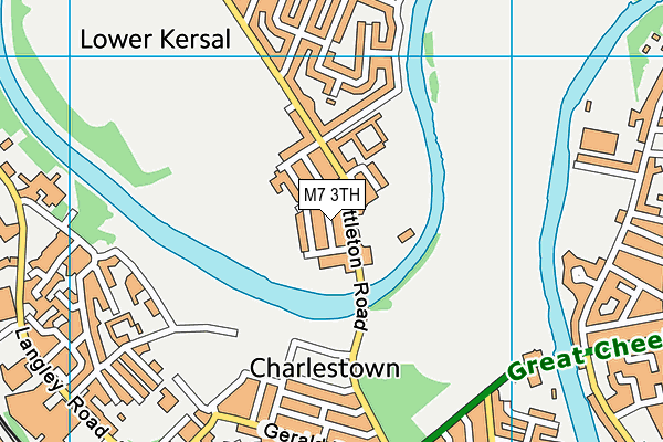 M7 3TH map - OS VectorMap District (Ordnance Survey)