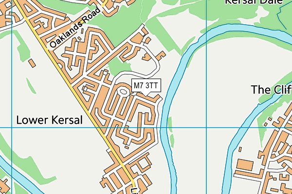 M7 3TT map - OS VectorMap District (Ordnance Survey)