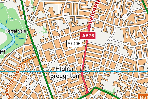 M7 4DH map - OS VectorMap District (Ordnance Survey)