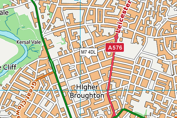 M7 4DL map - OS VectorMap District (Ordnance Survey)